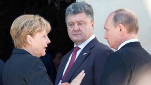 Merkel, Porosenko, Putin